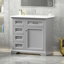 Load image into Gallery viewer, 36" Bathroom Vanity With Sink, 2 Tip-Out Drawers, Soft Close Hinges

