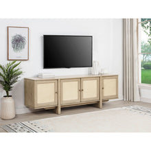 Load image into Gallery viewer, Kimpton - 4 Door Cane TV Stand Media Console - Beige
