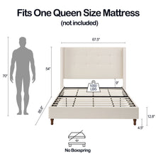 Load image into Gallery viewer, Peyton - Upholstered Bed With 54" High Headboard, Traditional Hand Buttoned Tufting
