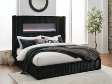 Load image into Gallery viewer, Tayleena - Upholstered Bed With Fireplace And Wireless Audio
