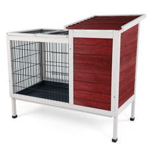 Load image into Gallery viewer, Two Tier Wooden Indoor / Outdoor Rabbit Cage For Small Animals With Runway And Leak-Proof Plastic Tray
