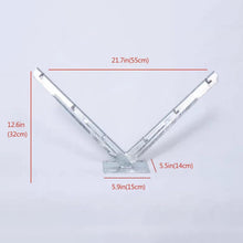Load image into Gallery viewer, Galvanized V-Bracket For Razor Wire Extension Fence Support 1 Pair - Silver
