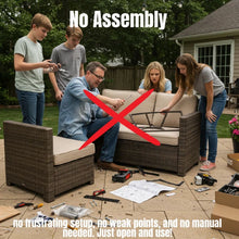 Load image into Gallery viewer, Seating Set With Cushions Handcrafted Wicker Design
