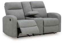 Load image into Gallery viewer, Gauntlet - Double Recline Loveseat With Console - Sterling
