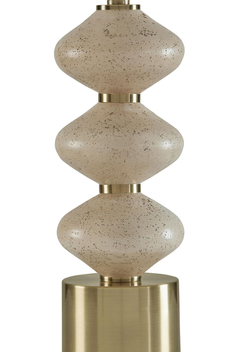 Wardthrone - Poly Table Lamp - Beige / Gold Finish