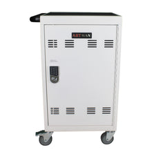 Load image into Gallery viewer, Mobile Charging Cart And Cabinet For Tablets Laptops 30 Device With Combination Lock - Antique White

