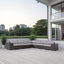 Load image into Gallery viewer, Rattan Sectional Sofa Set With Cushions
