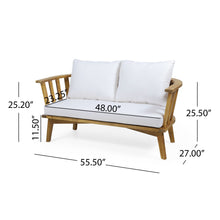 Load image into Gallery viewer, Patio Furniture Set, Outdoor Acacia Wood Patio Club Chair With Table
