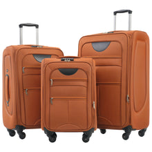 Load image into Gallery viewer, Softside Luggage Expandable 3 Piece Set Upright Spinner Lightweight Suitcase
