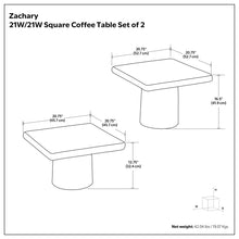 Load image into Gallery viewer, Zachary - 2 Piece Set Cast Aluminum Coffee Table - Black
