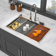 Load image into Gallery viewer, Topmount, Drop In Double Bowl Kitchen Sink
