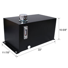 Load image into Gallery viewer, Heavy Duty Hydraulic Fluid Tank 10 Gal Steel Reservoir With Strainer, Gauge &amp; Breather Cap For Tractors &amp; Trucks - Black
