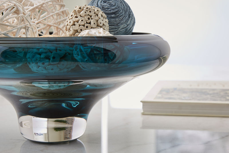 Vallborough - Indoor/Outdoor Bowl - Teal Blue