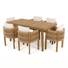 Load image into Gallery viewer, Outdoor Dining Set With Table And Rope Chairs
