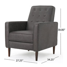 Load image into Gallery viewer, Macedonia - Button Tufted Fabric Recliner - Slate
