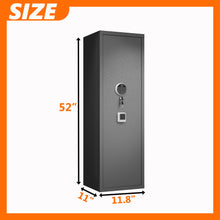 Load image into Gallery viewer, Rifle Safe, Biometric &amp; Keypad Lock, Adjustable Gun Racks With Built In Alarm System
