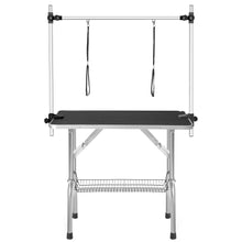 Load image into Gallery viewer, Professional Dog Pet Grooming Table Large Adjustable Heavy Duty Portable With Arm &amp; Noose &amp; Mesh Tray - Black
