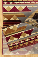 Load image into Gallery viewer, Nature's Nest - 5'3" X 7'3" Lodge Area Rug Polypropylene - Multi, Red
