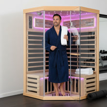 Load image into Gallery viewer, Double Sauna Room With Carbon Heating Plates - White Oak

