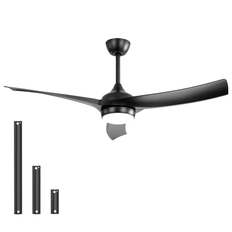 52" Ceiling Fan With 18W LED Light And Remote Control