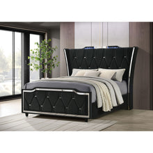 Load image into Gallery viewer, Mika - LED Upholstered Bed With Tufted Wingback Headboard And Ambient Lighting
