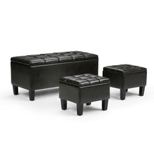 Load image into Gallery viewer, Dover - 3 Piece Storage Ottoman Contemporary Design
