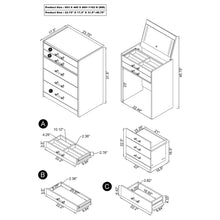 Load image into Gallery viewer, Ayuba - 3 Drawer Makeup Vanity Table With Mirror And Stool

