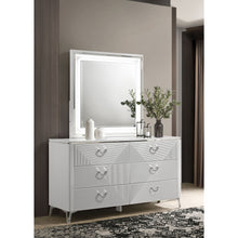 Load image into Gallery viewer, Buckley - 6 Drawer Dresser With Mirror - Gloss White
