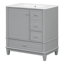 Load image into Gallery viewer, Freestanding Bathroom Vanity With Sink, Soft Close Door, 3 Drawers
