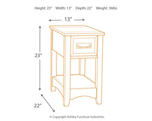 Load image into Gallery viewer, Breegin - Chair Side End Table - 1 Drawer - Brown
