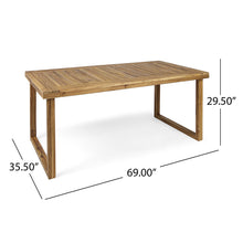 Load image into Gallery viewer, Outdoor Acacia Wood Dining Table, Sandblast Finish

