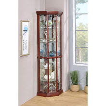 Load image into Gallery viewer, Jacob - 6 Shelf Curio Display Cabinet - Red / Brown
