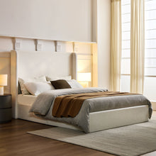 Load image into Gallery viewer, Carmen - Full Size Upholstered Wingback Bed - Ivory
