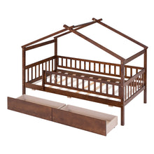 Load image into Gallery viewer, House Bed With 2 Drawers
