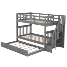 Load image into Gallery viewer, Stairway Bunk Bed &amp; Storage And Guard Rail For Bedroom
