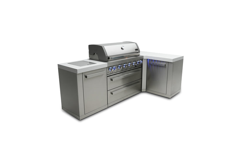 MONT ALPI 6-BURNER ISLAND WITH A 90-DEGREE CORNER-MAi805-90