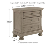 Load image into Gallery viewer, Lettner - Two Drawer Night Stand - Light Gray
