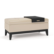 Load image into Gallery viewer, Oregon - Contemporary Storage Ottoman Bench With Tray
