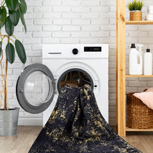 Load image into Gallery viewer, Maval - 6' X 9' Washable Area Rug - Black / Gold
