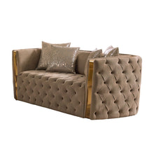 Load image into Gallery viewer, Naomi - Button Tufted Loveseat - Taupe
