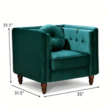 Load image into Gallery viewer, Chesterfield Accent Tufted Square Arm Side Chair
