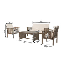 Load image into Gallery viewer, 4 Piece Set Outdoor Chat Set With Water Resistant Cushions
