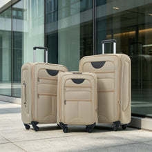 Load image into Gallery viewer, Softside Luggage Expandable 3 Piece Set Upright Spinner Lightweight Suitcase
