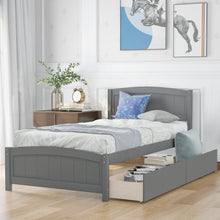 Load image into Gallery viewer, Platform Bed &amp; Headboard, Footboard And Wood Slat Support
