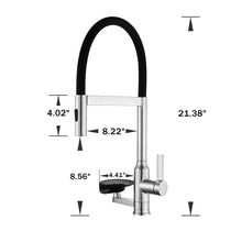 Load image into Gallery viewer, Kitchen Faucet With Magnetic Pull Out Sprayer, 360 Degree Swivel Single Handle High Arc Kitchen Sink Faucet With Glass Rinser - Brushed Nickel
