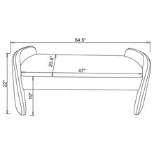 Load image into Gallery viewer, Joshua - Upholstered Accent Bench - Ivory
