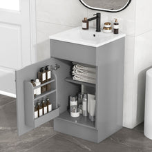 Load image into Gallery viewer, Bathroom Vanity With Sink, Cabinet With Adjustable Shelf
