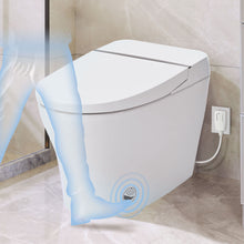 Load image into Gallery viewer, Smart Toilet Bidet Combo With Self-Cleaning Nozzle, Upmarket Compact Dual Flush Toilet 1 / 1.28 Gpf, Tank Less Toilet With Foot Sensor Flush - White Night Light
