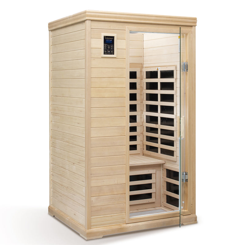 2 Person Far Infrared Hemlock Indoor Sauna Room - Natural