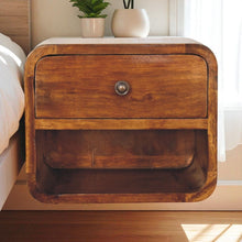 Load image into Gallery viewer, Curve Upper Slot Floating Nightstand
